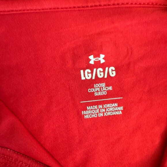 Women's Under Armour Wisconsin Quarter Zip Pullover - Red, Large NWT - Picture 2 of 4